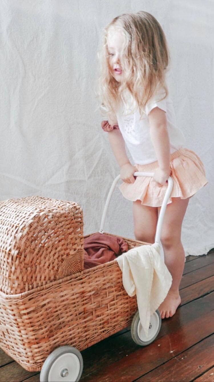 Tansy (Dusty Rose) Bamboo Muslin Wrap - Bubba Bump