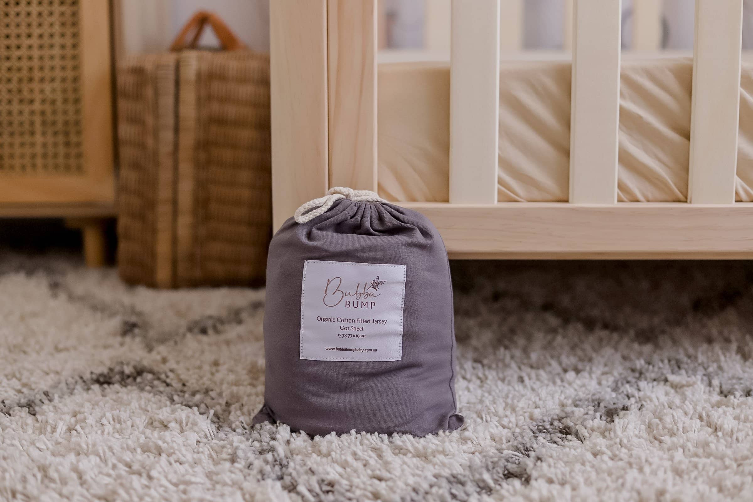 Storm Fitted Organic Cot Sheet - Bubba Bump