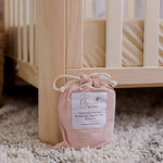 Blush Fitted Organic Cot Sheet - Bubba Bump