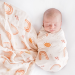 Rainbow Bamboo Muslin Wrap - Bubba Bump