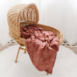 Tansy (Dusty Rose) Bamboo Muslin Wrap - Bubba Bump