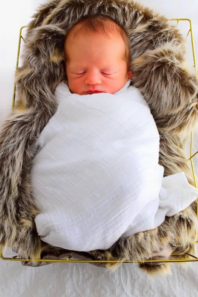 Muslin Baby Wrap Snow Organic Bamboo Swaddle Bubba Bump