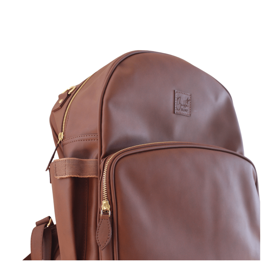 Tan Backpack Change Bag - Bubba Bump