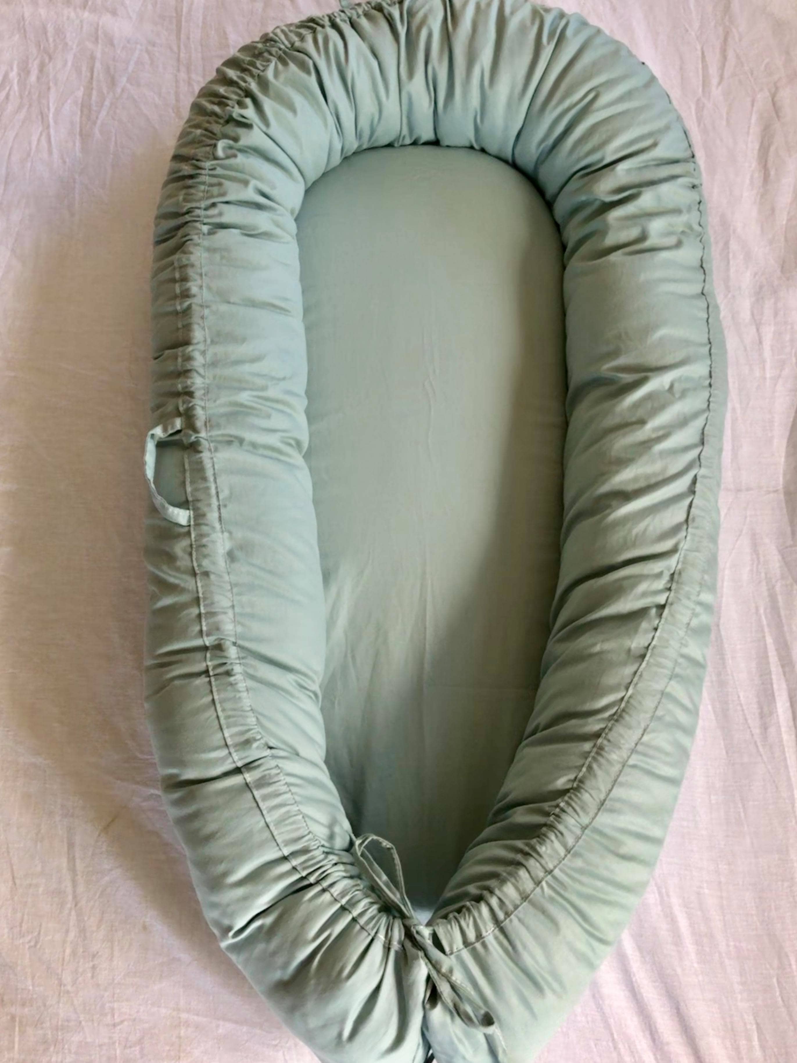 Duck Egg Blue Organic Baby Lounge - Bubba Bump
