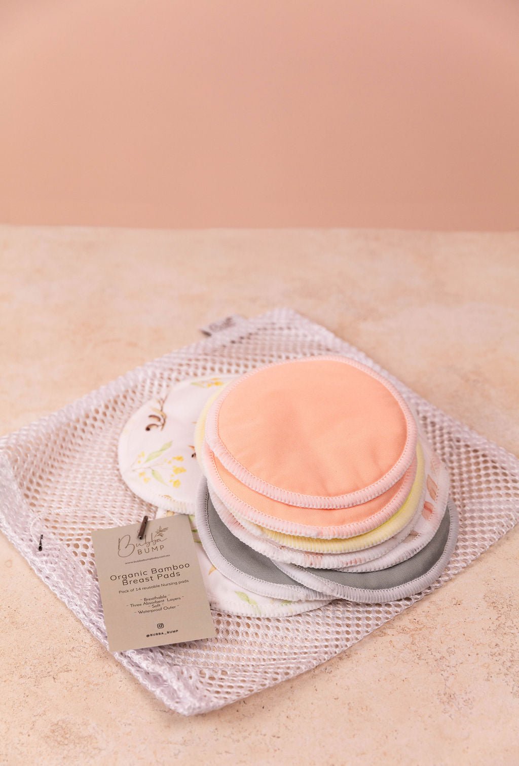 Organic Reusable Breast Pad 7 Pairs - Sustainable Comfort for Moms.