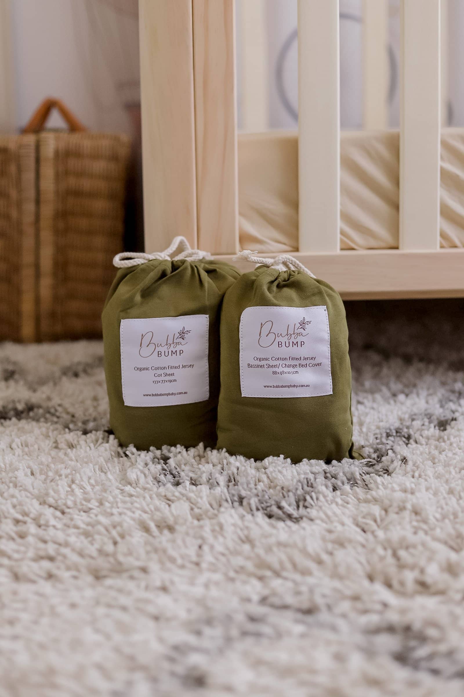 Olive Fitted Organic Sheet Change Mat Cover