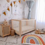 Oatmeal Fitted Organic Cot Sheet - Bubba Bump