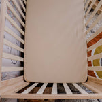Oatmeal Fitted Organic Cot Sheet - Bubba Bump