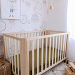 Olive Fitted Organic Cot Sheet - Bubba Bump