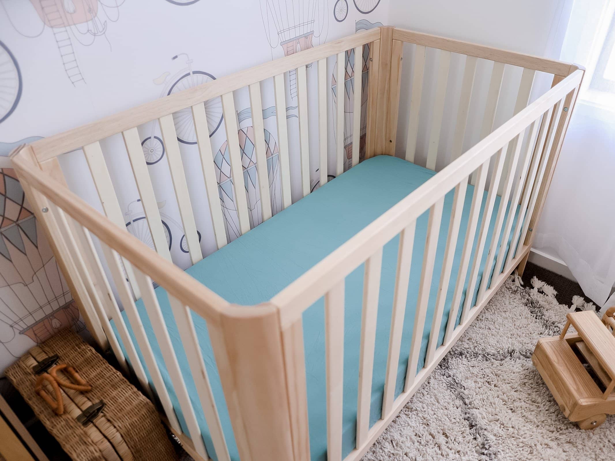 Blue sales cot sheet