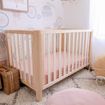 Blush Fitted Organic Cot Sheet - Bubba Bump