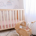 Blush Fitted Organic Cot Sheet - Bubba Bump