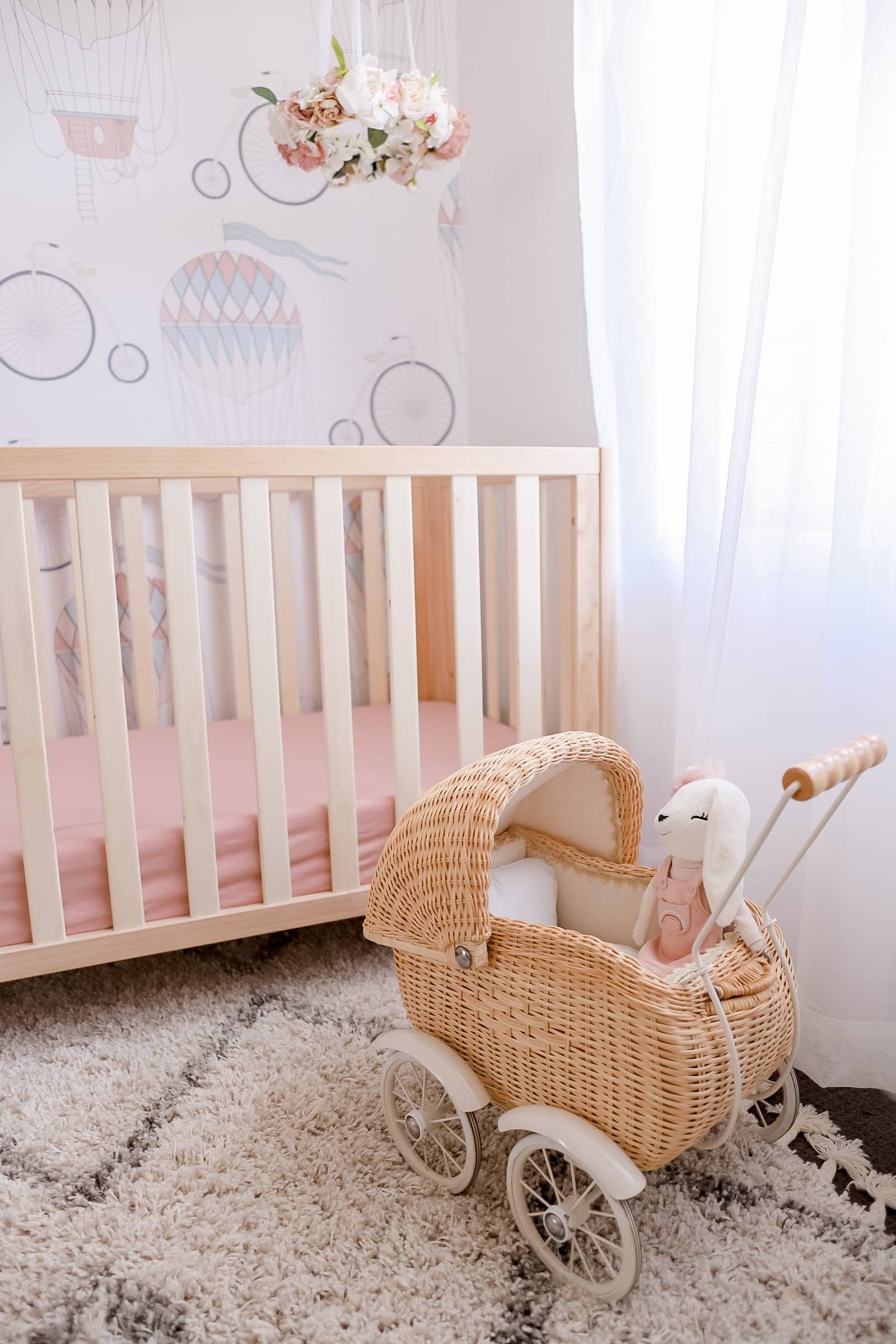 Blush Fitted Organic Cot Sheet - Bubba Bump