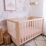 Blush Fitted Organic Cot Sheet - Bubba Bump