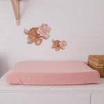 Blush Fitted Organic Bassinet Sheet/ Change Mat Cover - Bubba Bump