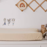 Oatmeal Fitted Organic Bassinet Sheet/ Change Mat Cover - Bubba Bump