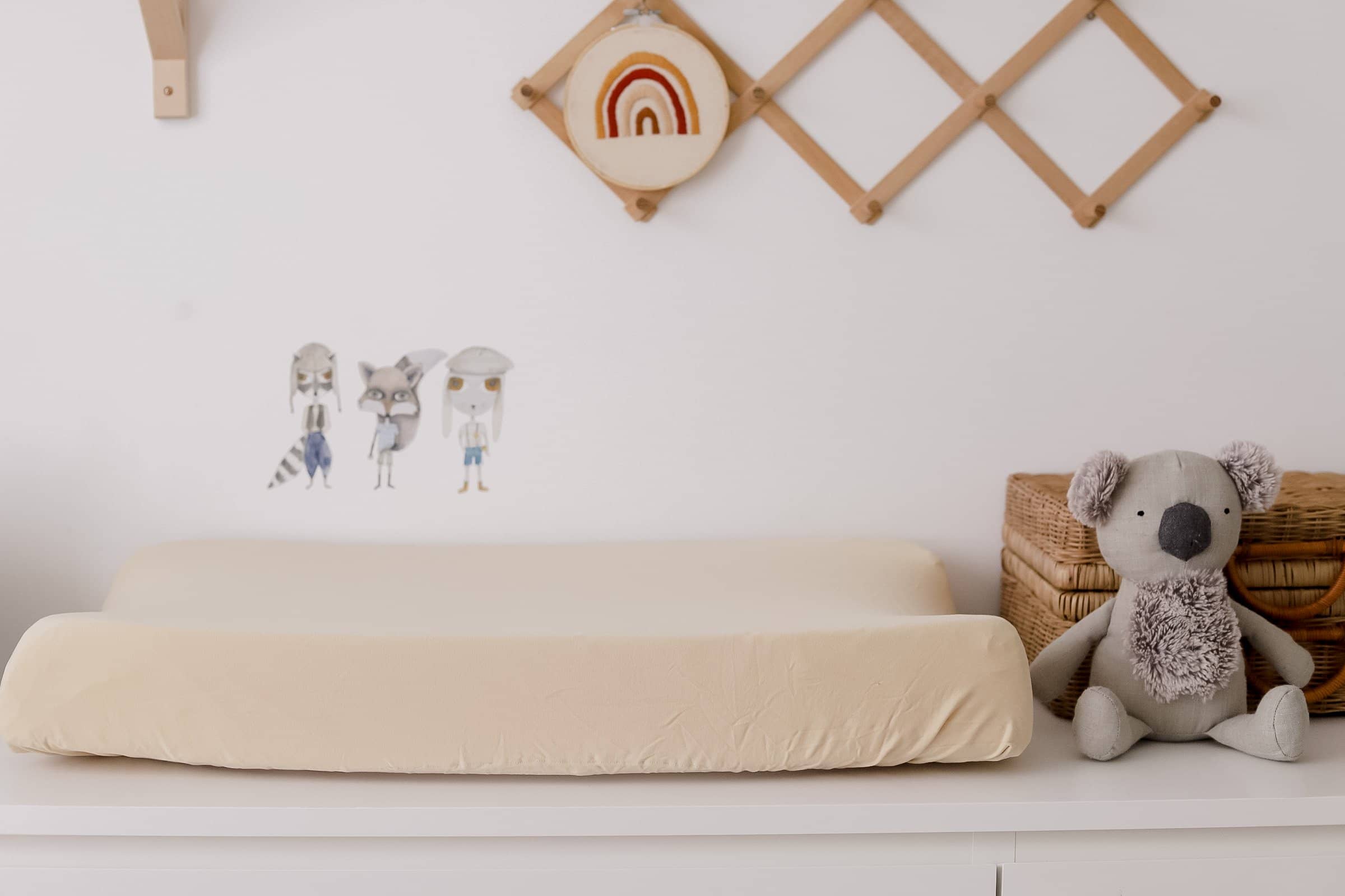 Oatmeal Fitted Organic Sheet Change Mat Cover