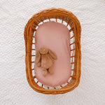 Blush Fitted Organic Bassinet Sheet/ Change Mat Cover - Bubba Bump