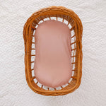 Blush Fitted Organic Bassinet Sheet/ Change Mat Cover - Bubba Bump