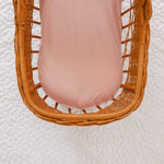 Blush Fitted Organic Bassinet Sheet/ Change Mat Cover - Bubba Bump