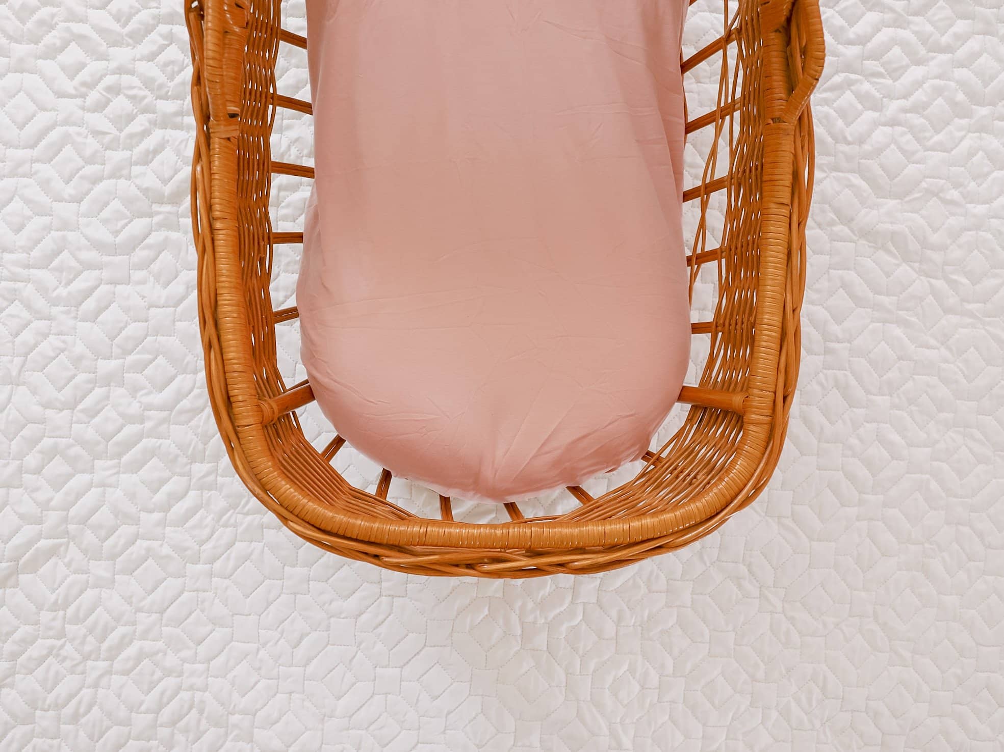Blush Fitted Organic Bassinet Sheet/ Change Mat Cover - Bubba Bump