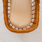 Oatmeal Fitted Organic Bassinet Sheet/ Change Mat Cover - Bubba Bump