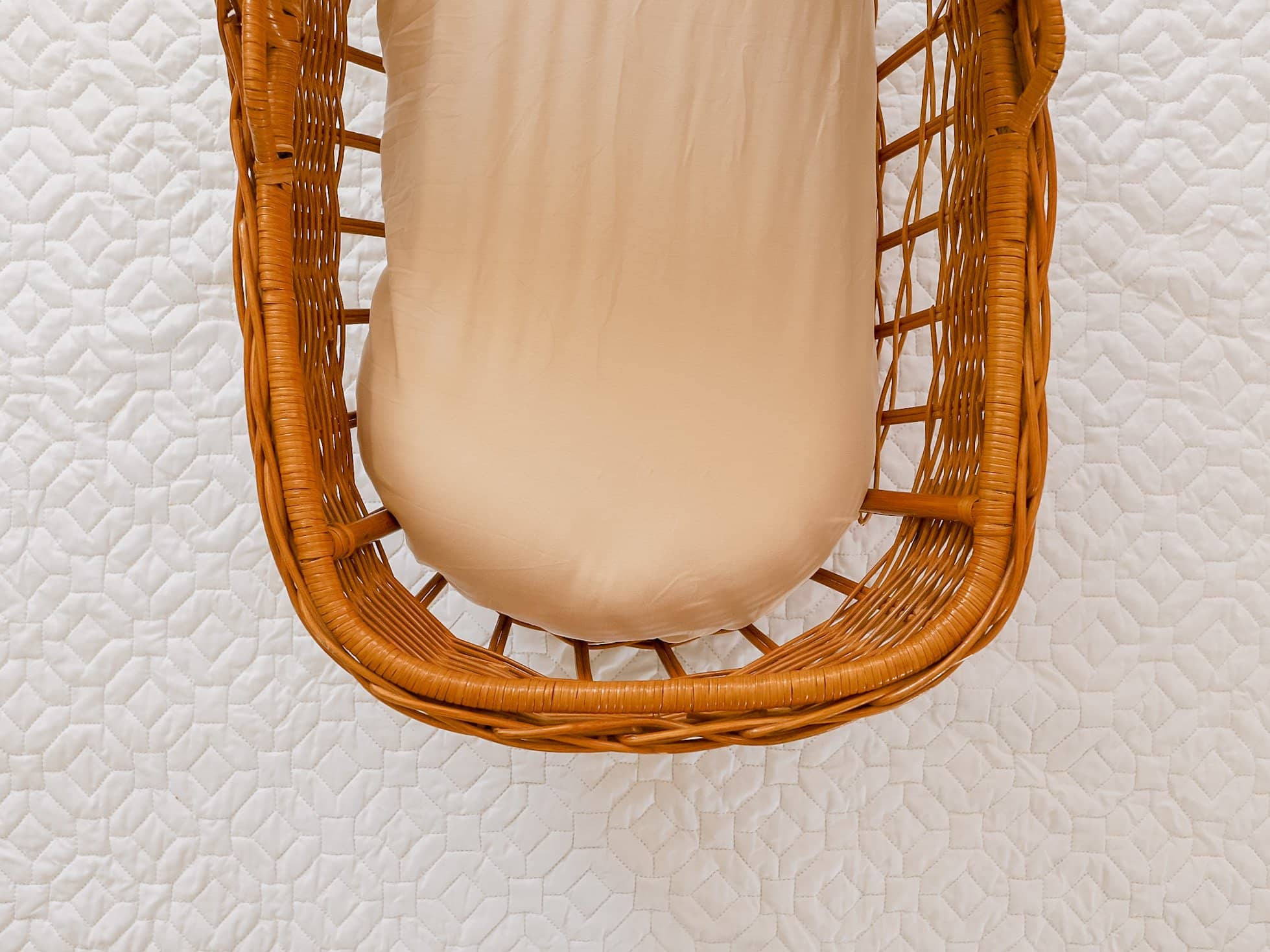 Oatmeal Fitted Organic Bassinet Sheet/ Change Mat Cover - Bubba Bump