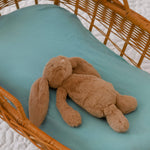 Duck Egg Blue Fitted Organic Bassinet Sheet/ Change Mat Cover - Bubba Bump