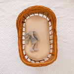 Oatmeal Fitted Organic Bassinet Sheet/ Change Mat Cover - Bubba Bump