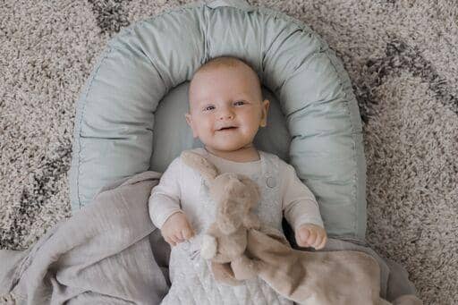 Duck Egg Blue Organic Baby Lounge - Bubba Bump