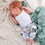 Sea Mist Bamboo Muslin Wrap - Bubba Bump