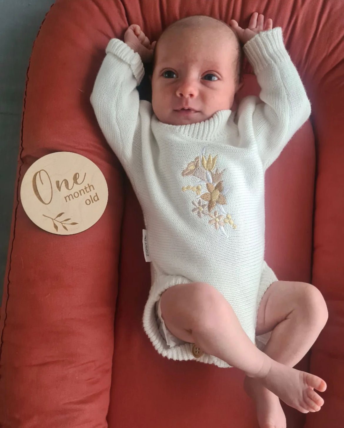 Rust Organic Baby Lounge - Bubba Bump