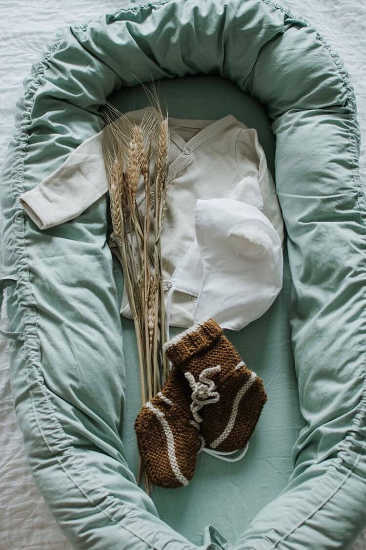 Duck Egg Blue Organic Baby Lounge - Bubba Bump