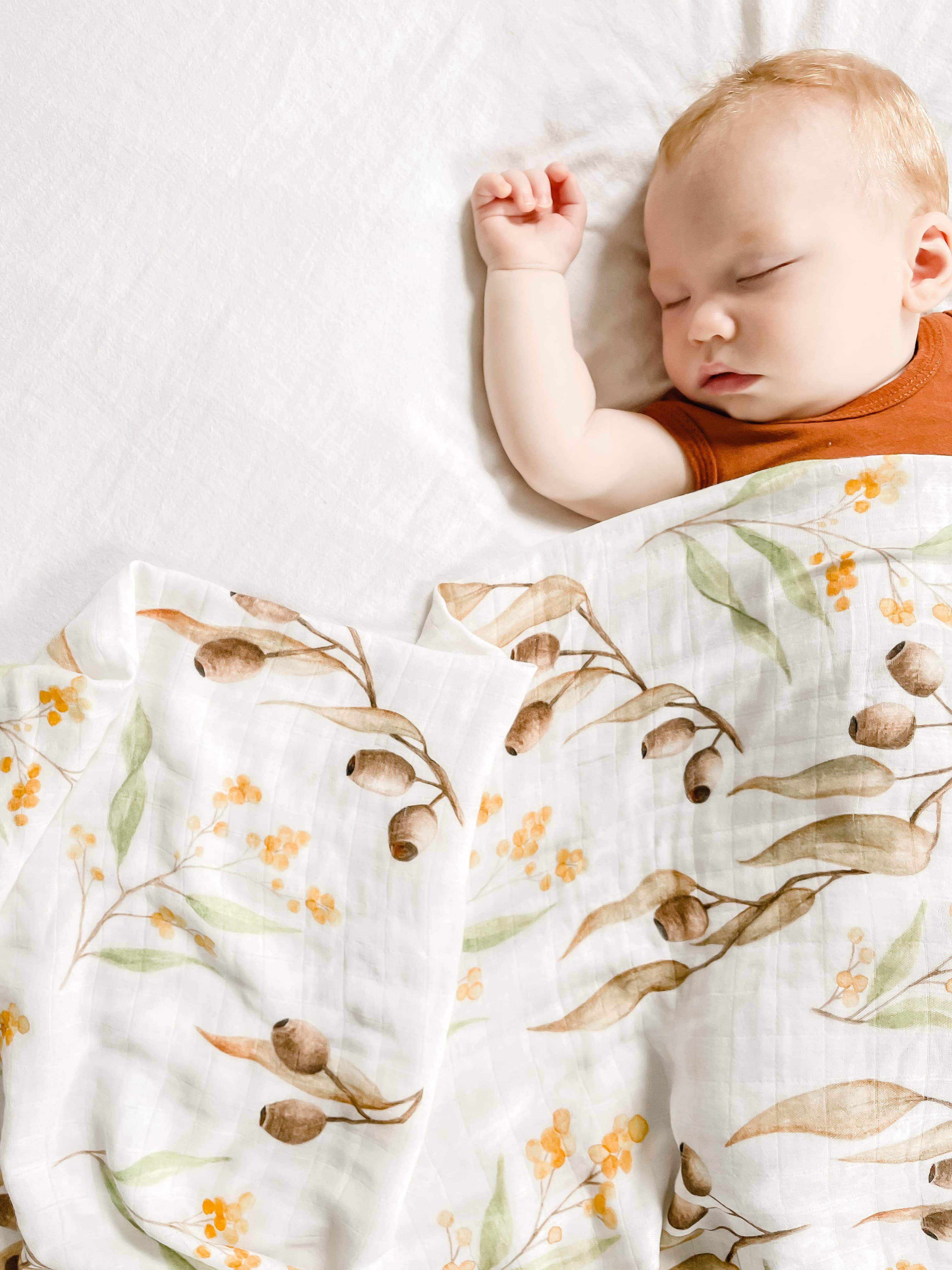 Gumnut Bamboo Muslin Wrap - Bubba Bump
