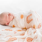 Rainbow Bamboo Muslin Wrap - Bubba Bump