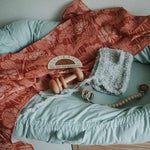 Duck Egg Blue Organic Baby Lounge - Bubba Bump