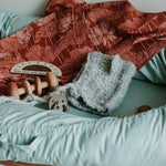 Duck Egg Blue Organic Baby Lounge - Bubba Bump