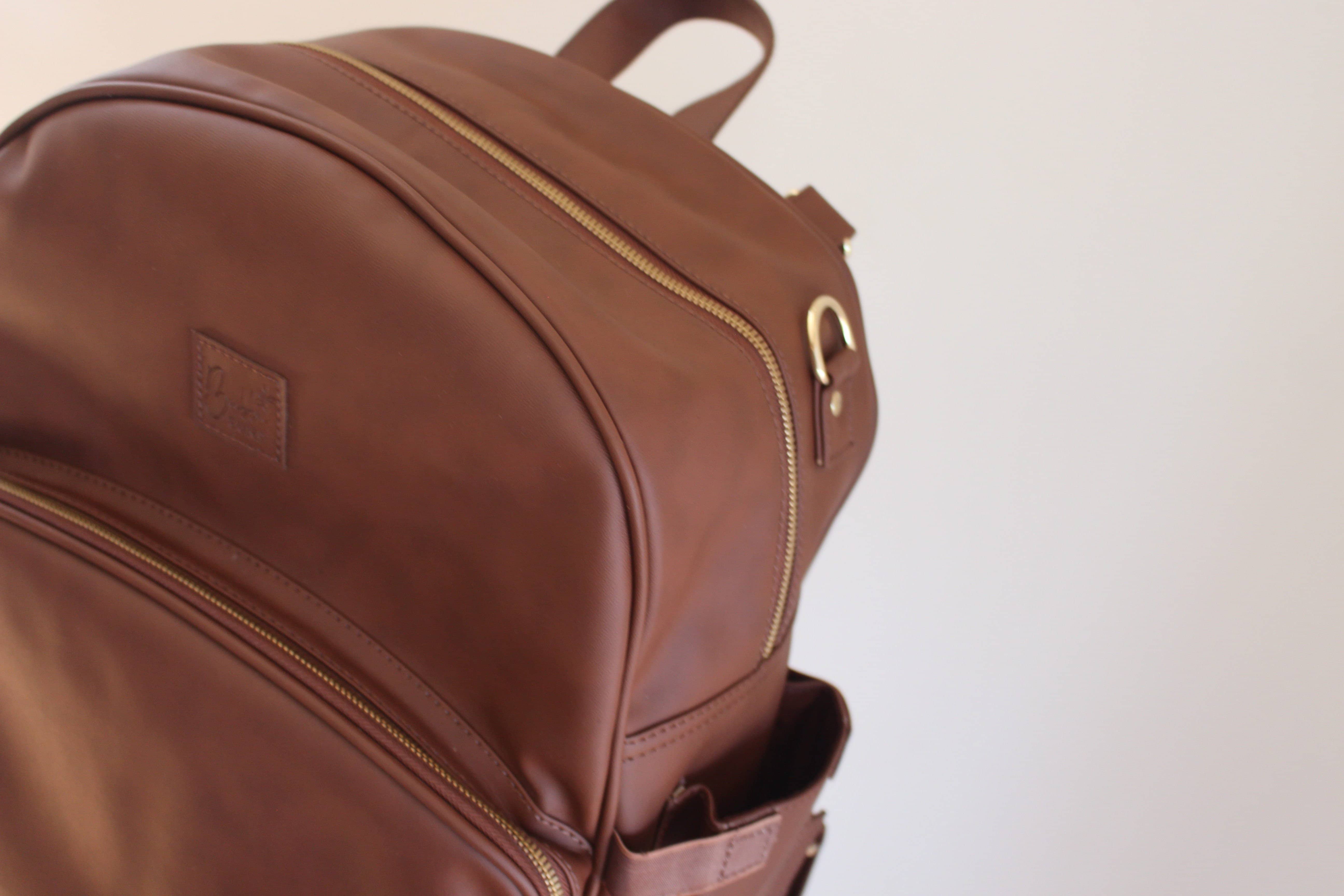 Tan Backpack Change Bag - Bubba Bump