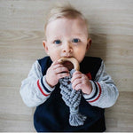 Dusk Grey Macrame Teether - Bubba Bump