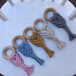 Dusk Grey Macrame Teether - Bubba Bump